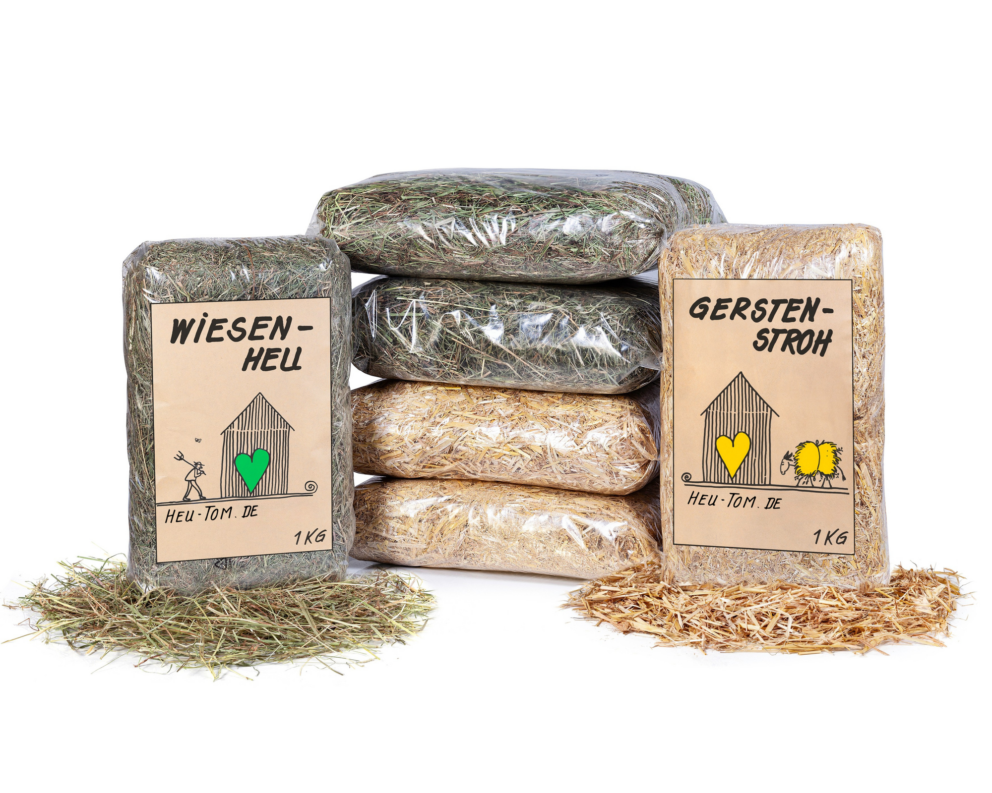 3 Wiesenheu + 3 Gerstenstroh