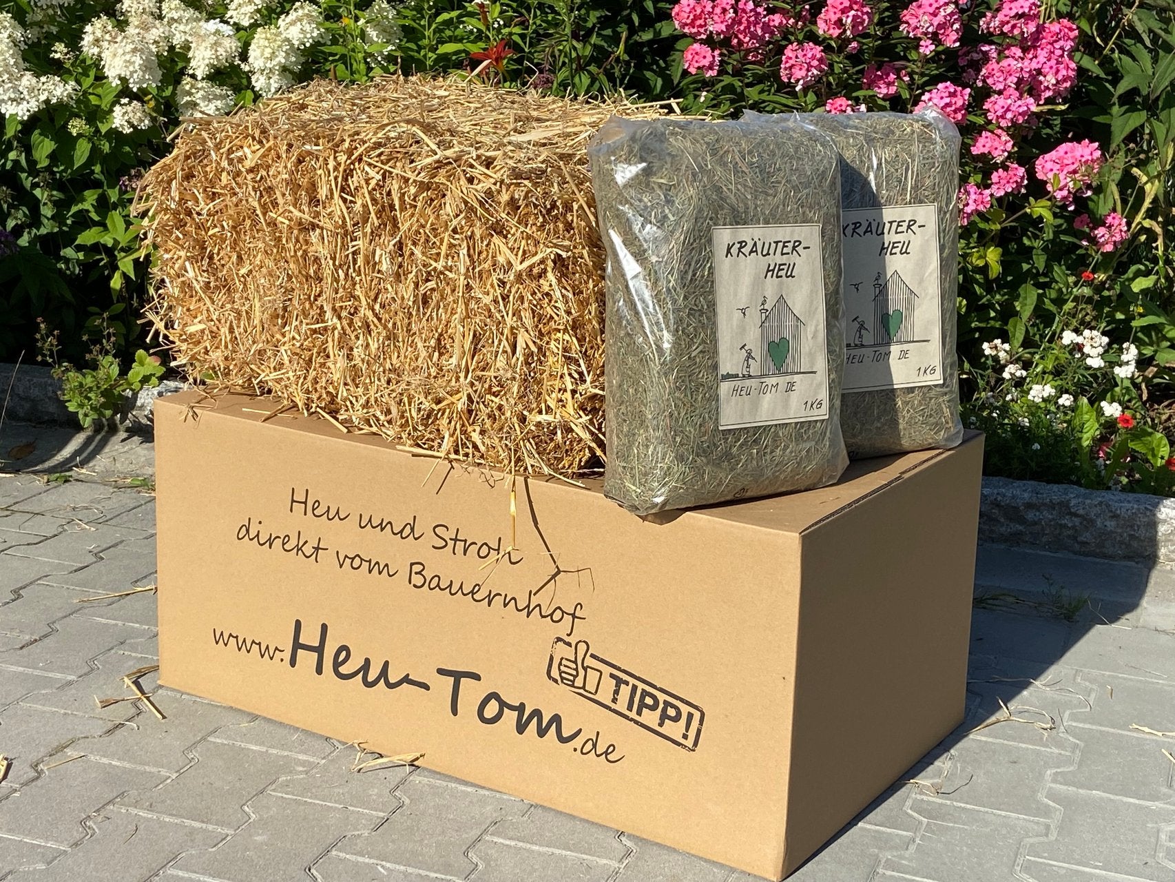 6 kg Gerstenstroh + 2x 1 kg Kräuterheu